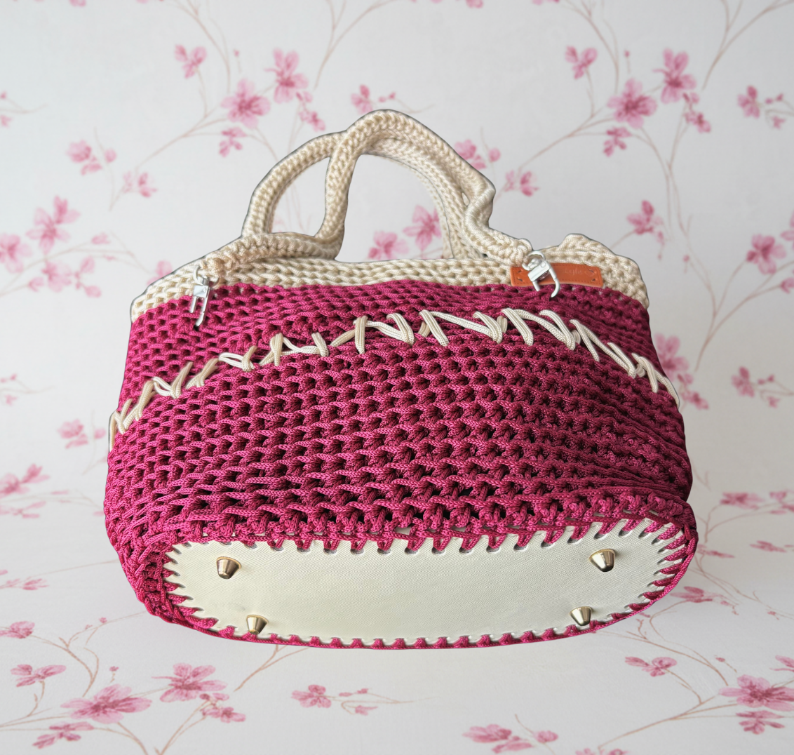 beach pink beige handbag