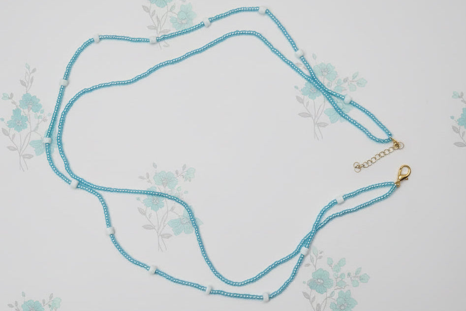 handmade small fine pearl breaded necklace