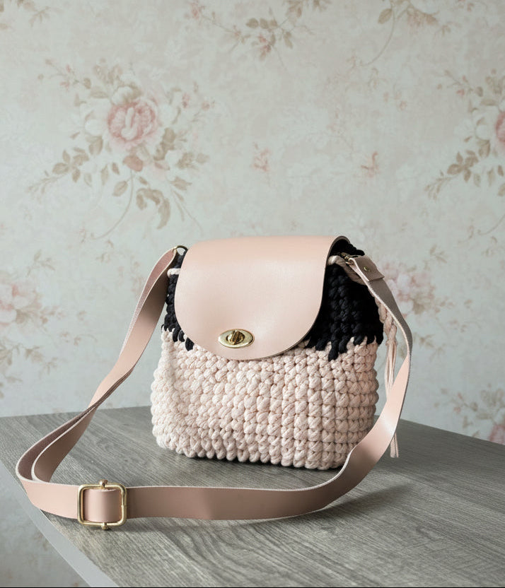 round crochet colorful handbags