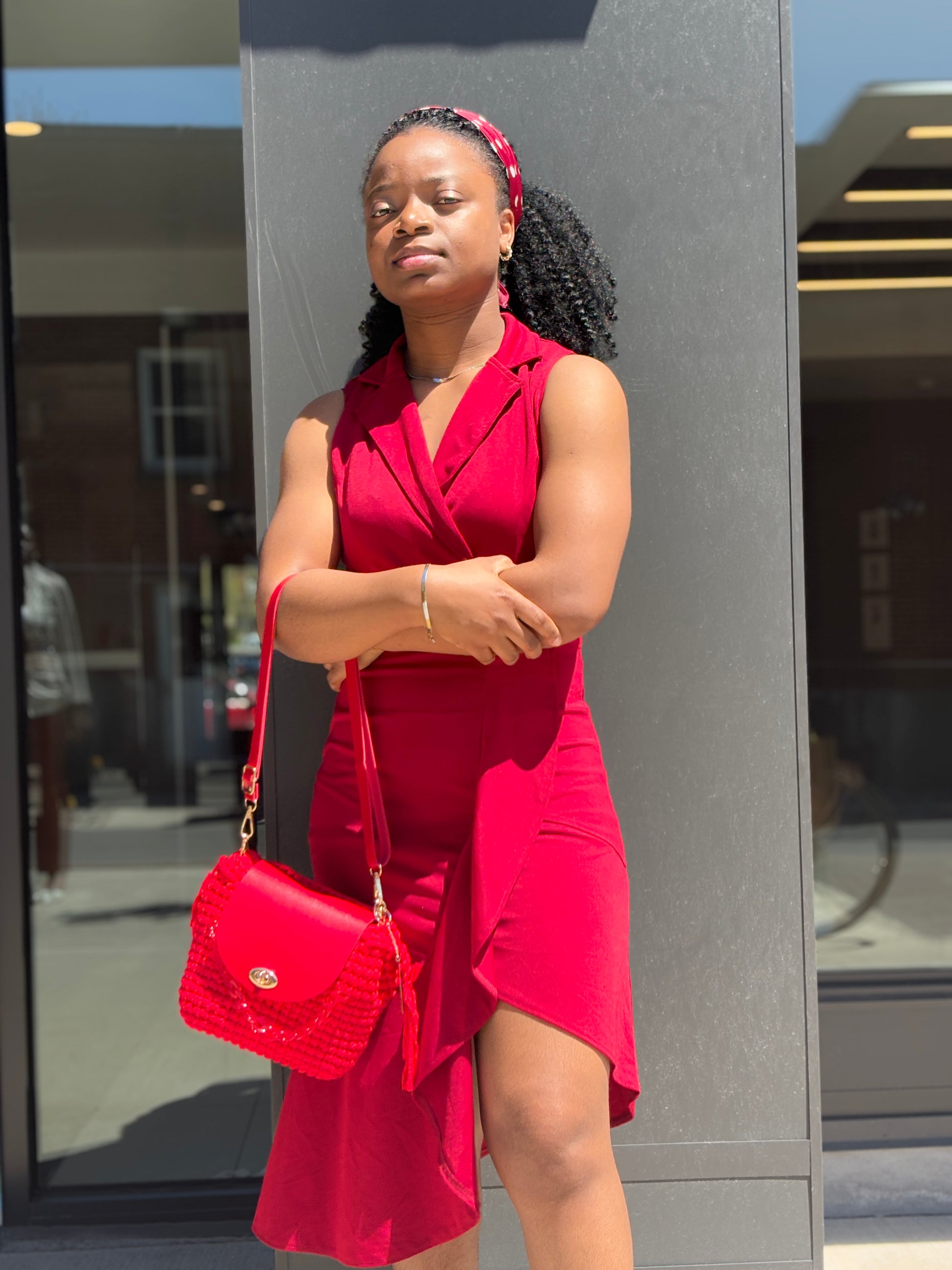 round crochet colorful handbags