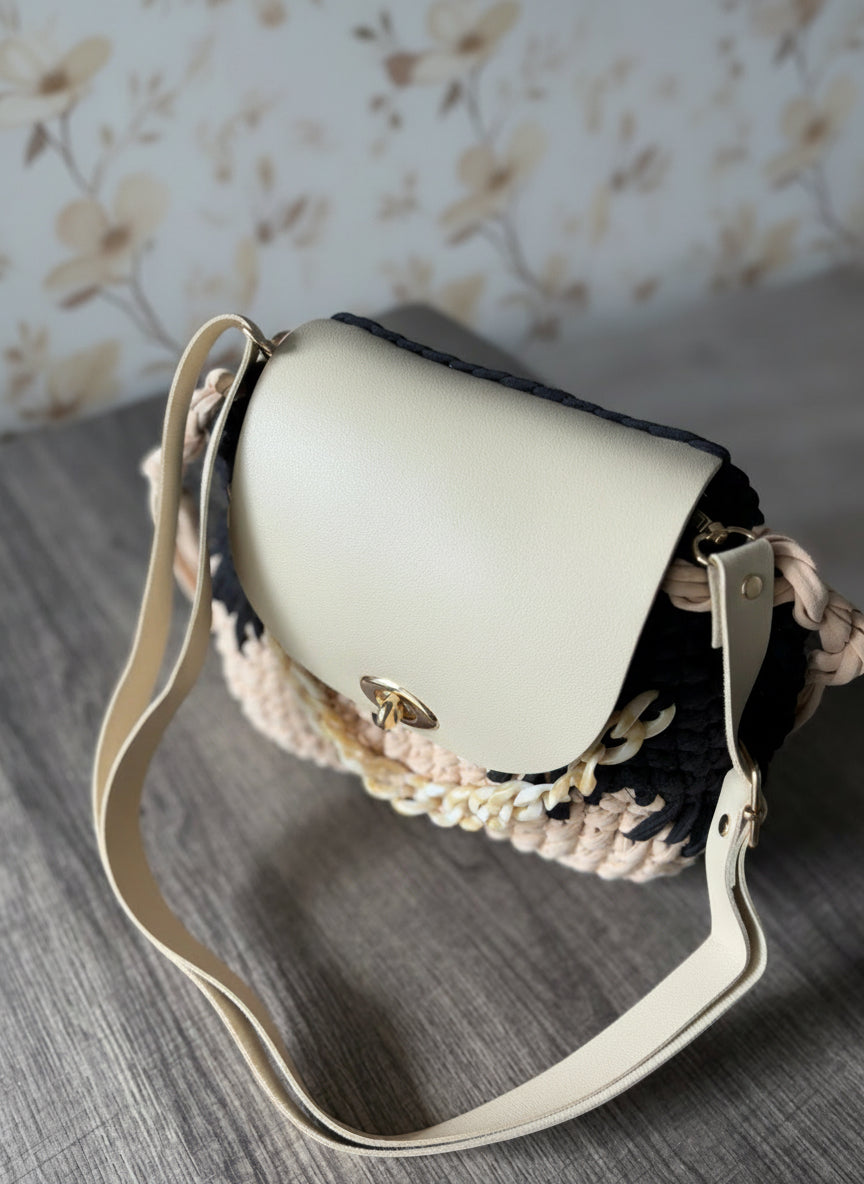 round crochet colorful handbags