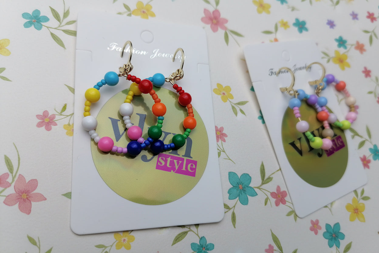 colorful hoop earrings jewels