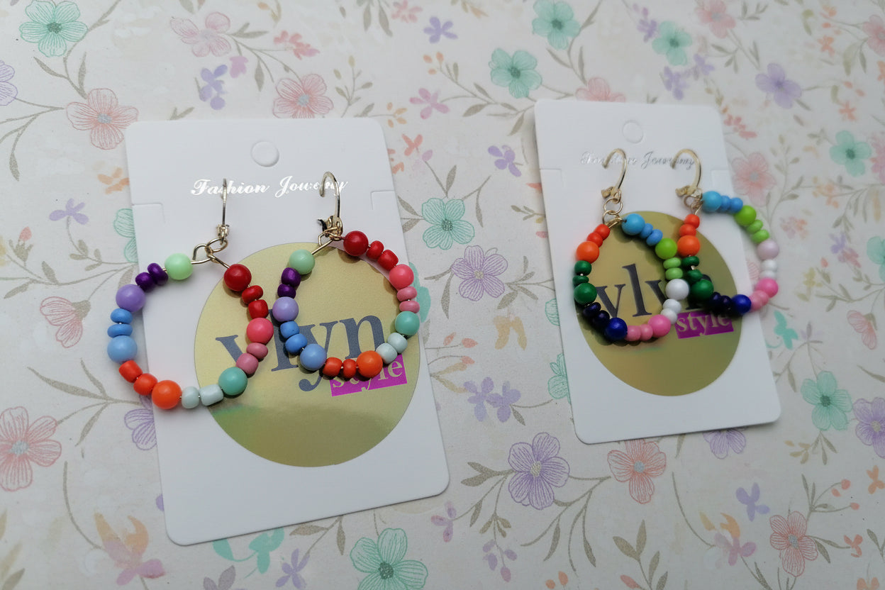colorful hoop earrings jewels
