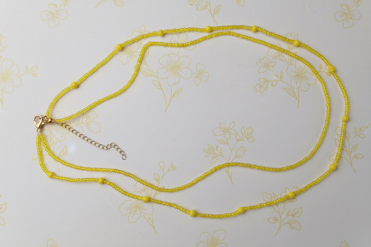 handmade small fine pearl breaded necklace